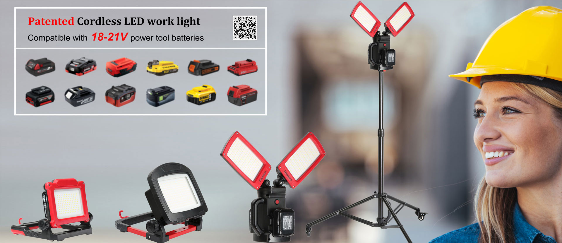 Proveedor de luces de trabajo LED inalámbricas de 18-21 V